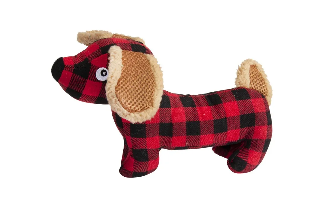 Camon Dog toy - fabric dog - Забавна кучешка играчка- куче с пискюл 25 см. 2