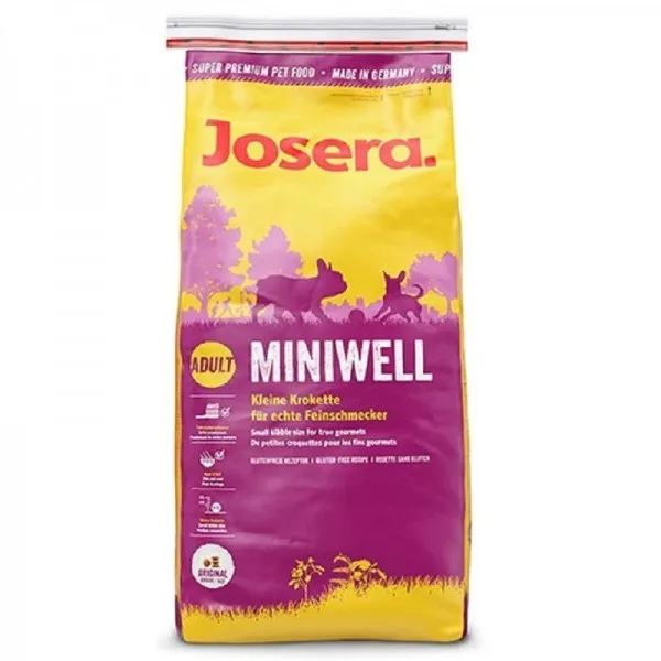 Josera Miniwell - Пълноценна суха храна за израснали кучета над 1г. от дребни породи с пилешко месо 900 гр.