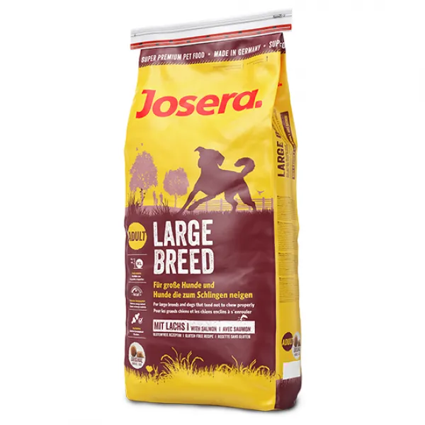 Josera Large Breed - Пълноценна суха храна за израснали кучета от едри породи с пилешко и сьомга 15 кг.