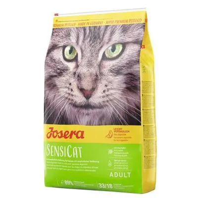 Josera Sensicat - Премиум суха храна за израснали котки с чувствителна храносмилателна система , с пилешко месо 400 гр.