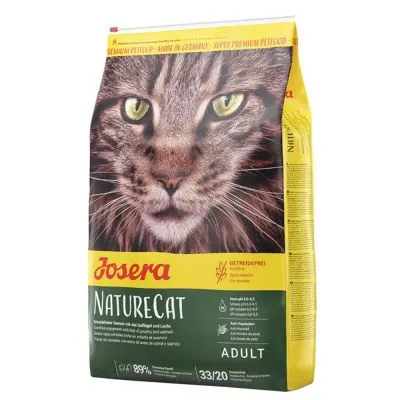 Josera Naturecat - Премиум суха храна за израснали котки,без зърно ,за чувствителни с алергии и непоносимости с пилешко и сьомга 400 гр.