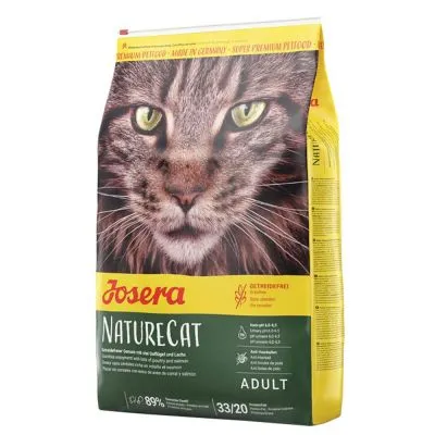 Josera Naturecat - Премиум суха храна за израснали котки,без зърно ,за чувствителни с алергии и непоносимости с пилешко и сьомга 400 гр.