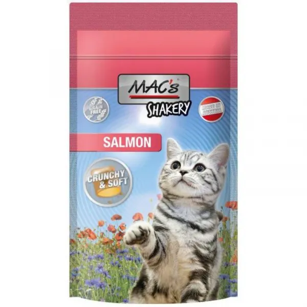 Mac's Shakery Salmon - Премиум лакомство за котки , без зърно , снакс със сьомга и картофи, 4 броя х 60 гр.