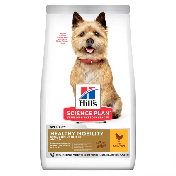 Hill's Science Plan Healthy Mobility Small & Mini Adult - Пълноценна суха храна за поддържане на ставите и подвижността при кучета от дребни породи над 1 година с пилешко месо 300 гр. 1