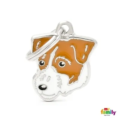 My Family Dog Tag  - Ръчно изработен адресник , Jack Russell Dog за кучета 2.2 см/ 2.3 см.  1