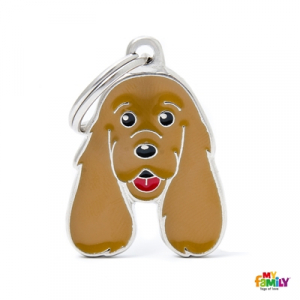 My Family Dog Tag  - Ръчно изработен адресник , Cocker Spaniel Dog за кучета 2.5 см/ 2.9 см.  1