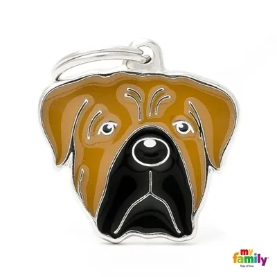 My Family Dog Tag - Ръчно изработен адресник ,Brown Corso Dog за кучета 3.1 см/ 3.6 см.  1