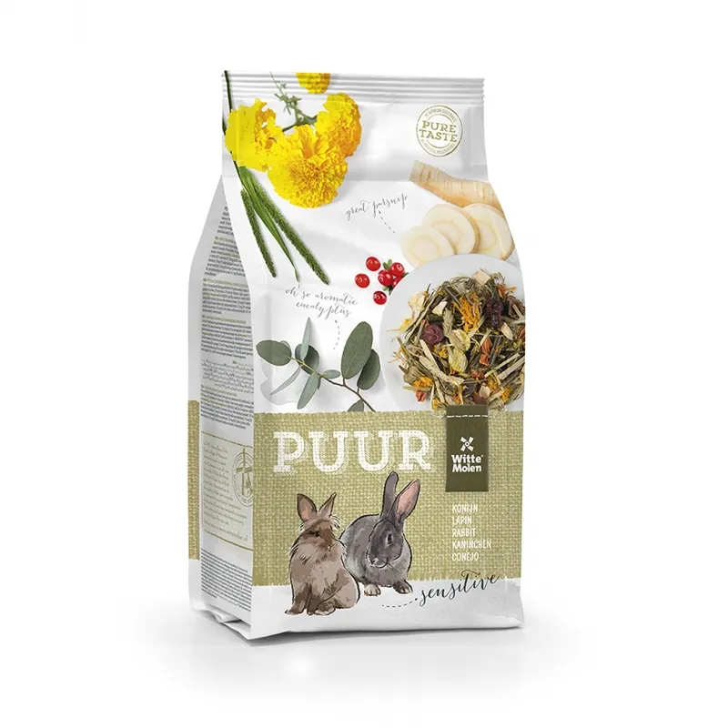 Witte Molen Puur Rabbit Sensitive - Пълноценна храна за чувствителни зайци 800 гр.