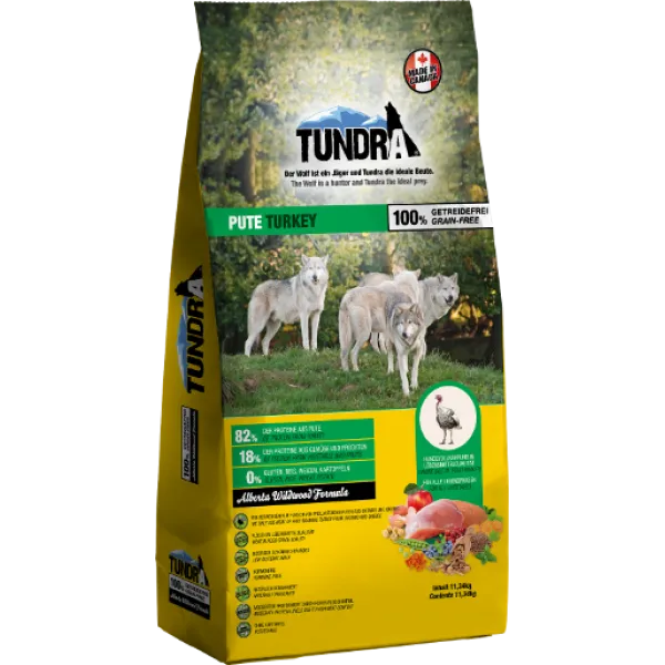 Tundra Dog Adult Dry Turkey - Премиум пълноценна суха храна за израснали кучета, без зърно, с пуешко месо 750 гр.