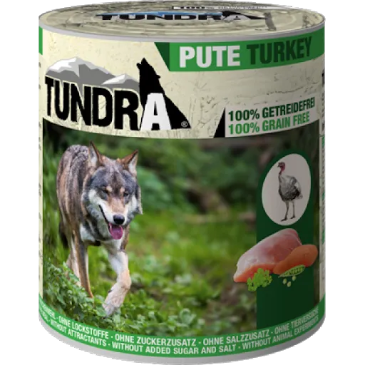 Tundra Dog Turkey - Премиум консервирана храна за кучета, без зърно , с пуешко месо, 2 броя х 400 гр.