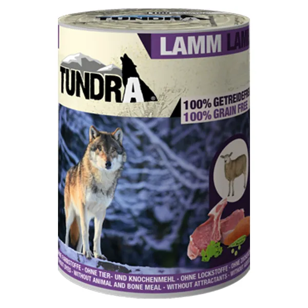 Tundra Dog Lamb - Премиум консервирана храна за кучета, без зърно , с агнешко месо, 2 броя х 400 гр.