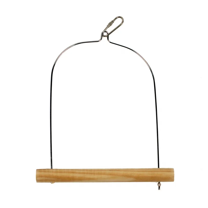 Duvo Plus Wooden Bird Swing - Дървена кацалка за клетки на птици 24х17.5х1.5 см. 2