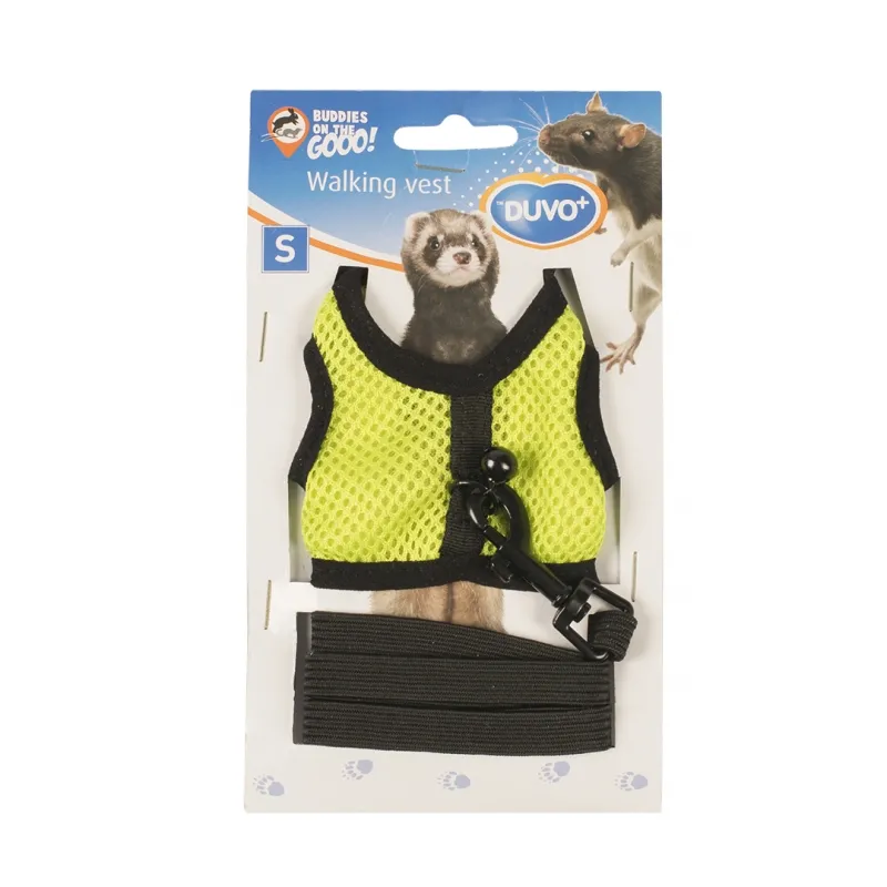 Duvo Plus Animal Walking Vest М - Нагръдник с жилетка, за гризачи и дребни животни , жъло-зелен 2