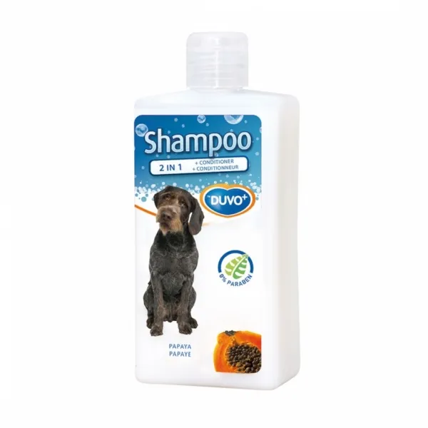 Duvo Plus Shampoo 2 In 1 - Шампоан и балсам в 1 за кучета ,с екстракт от папая 250 мл.