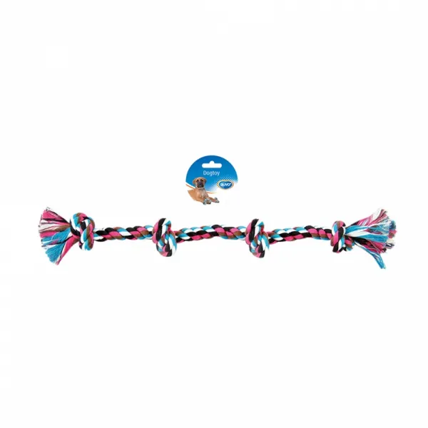 Duvo Plus Tug Toy Four Knotted Rope  - Кучешка играчка - въже за дърпане и дъвчене с четири възела , 55 см.