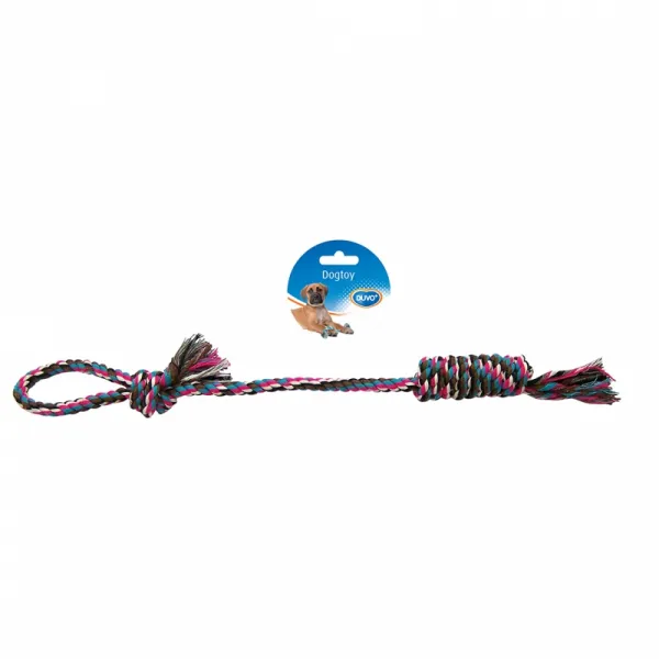 Duvo Plus Tug Toy Knotted Cotton Loop - Кучешка играчка - въже за дърпане и дъвчене с примка , 48 см.