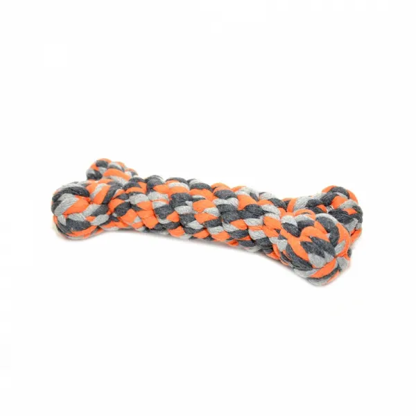 Duvo Plus Tug Toy Knotted Bone  - Кучешка играчка - въже за дъвчене и дърпане ,  14 см.