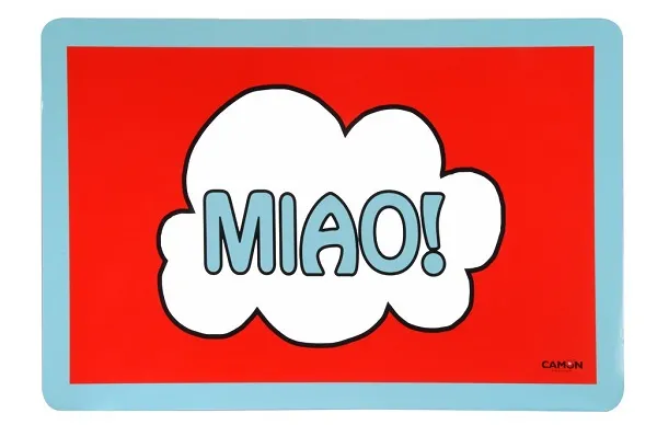 Camon Placemat Miao - Неплъзгаща подложка с надпис Miao, за купи за котки 43x28 см.