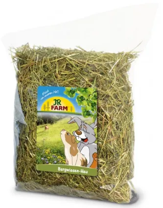 JR Farm Mountain Meadow Hay - Премиум храна за зайци и гризачи , планинско ливадно сено с естествени билки 1.5 кг.