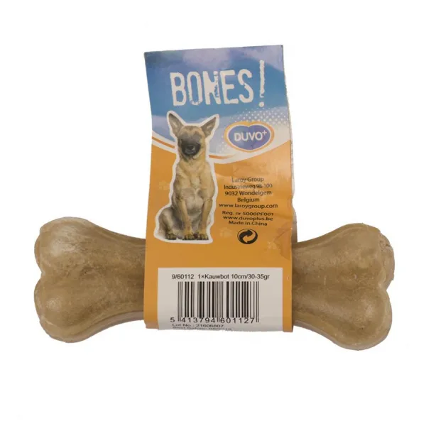 Duvo Plus Bone Rawhide - Кучешко лакомство - кокал от телешка кожа, 8 броя х 10 см. 1
