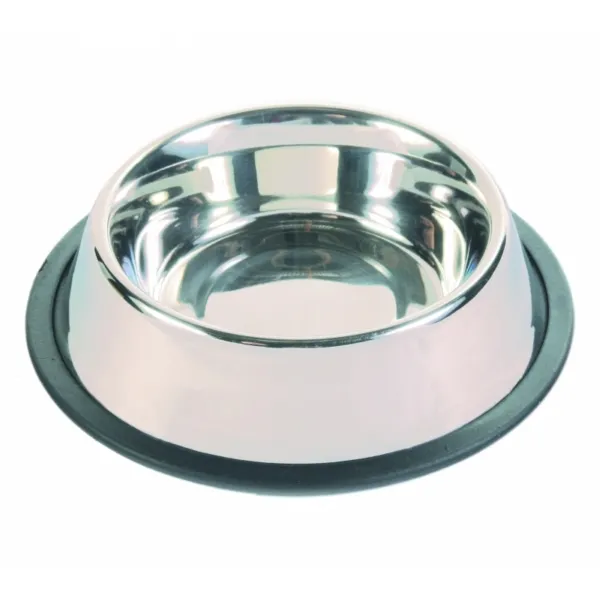 Duvo Plus Inox Anti-Slip Feeding Bowl - Метална купа за храна и вода за кучета ,с гума против хлъзгане 470 мл. , 20 см.