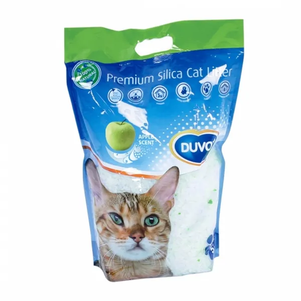 Duvo Plus Cat litter Premium Silica - Премиум силиконова тоалетна за котки с аромат на ябълка 5л.