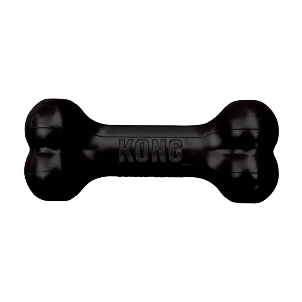 Kong Goodie Bone Medium - Кучешка играчка - кокал за дъвчене с място за слагане на лакомства 18 см.черен