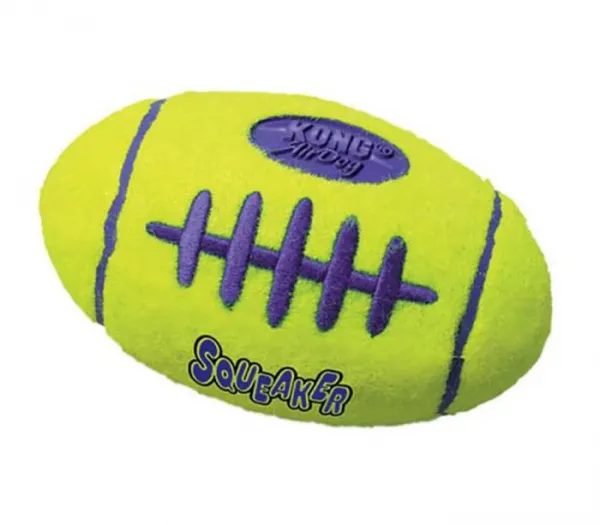 Kong Air Squeaker Football Large- Забавна кучешка играчка с пискюл -ръгби топка  16 см. 1