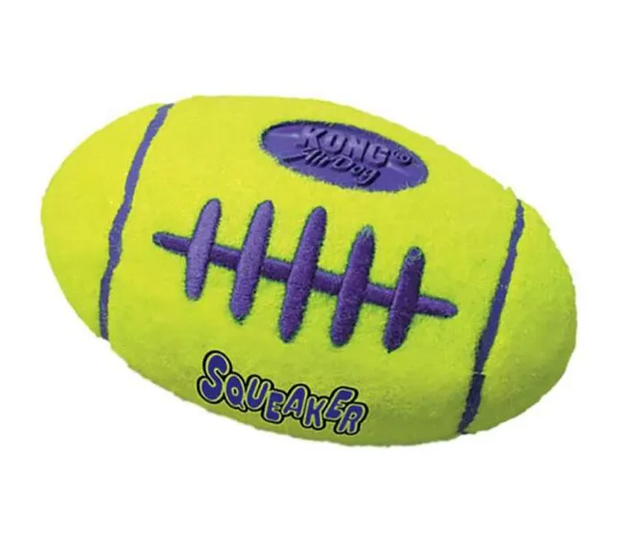 Kong Air Squeaker Football Large- Забавна кучешка играчка с пискюл -ръгби топка  16 см. 2