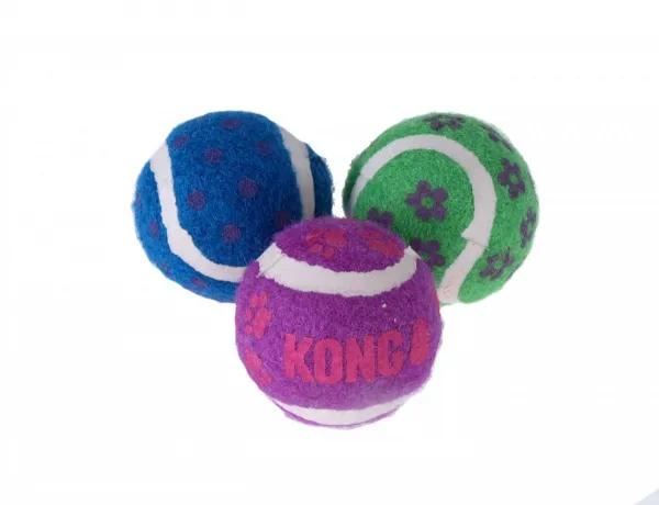 Kong Cat Tennis Balls - Тенис топки със звънче за котки 3 броя 1