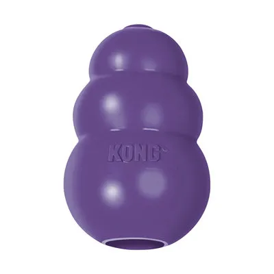 Kong Medium Senior - Забавна гумена играчка за кучета над 6г. с пространство за лакомства 8.5 см. 2