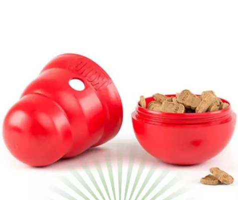 Kong Wobbler Small - Кучешка играчка за дъвчене с вътрешно пространство за лакомства 15 см. 2