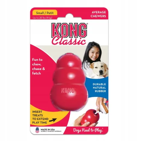 Kong Classic Small - Кучешка играчка от каучук за дъвчене с пространство за лакомства 8 см. 1