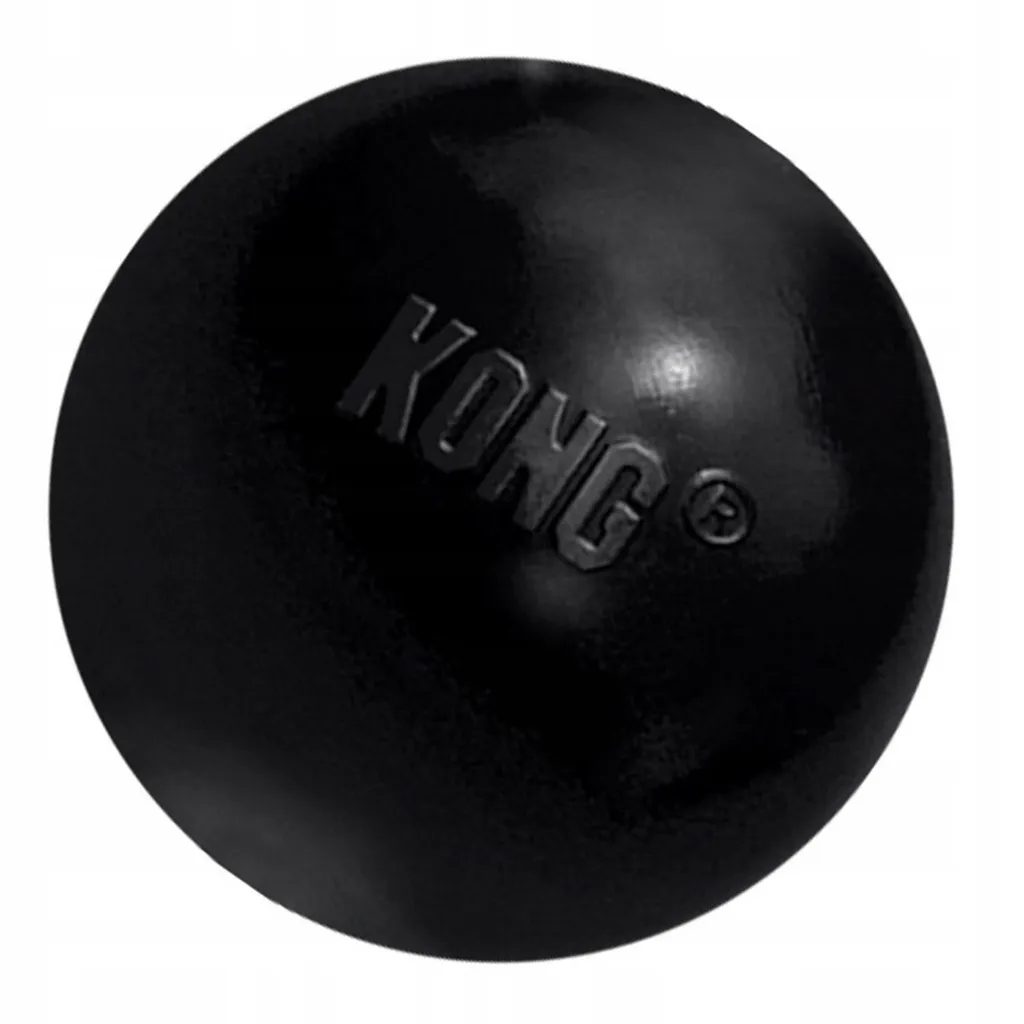 Kong Extreme Small - Кучешка играчка - гумена топка за гонене и дъвчене 6 см. черна 2