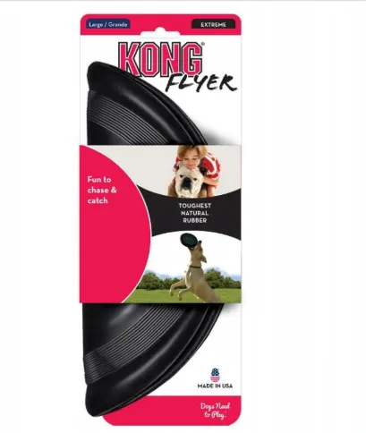 Kong Extreme Flyer Frisbee Disk - Кучешка играчка - фризби диск , 23 см. черно 2
