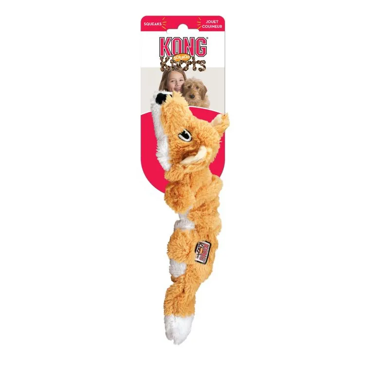 Kong Scrunch Knots Fox Small/ Мedium - Забавна кучешка играчка - плюшена лисица 2