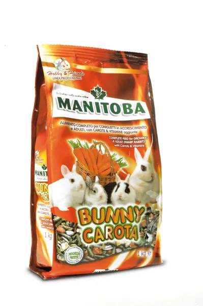 Manitoba Bunny Carota - Премиум пълноценна храна за зайци с моркови 1 кг.