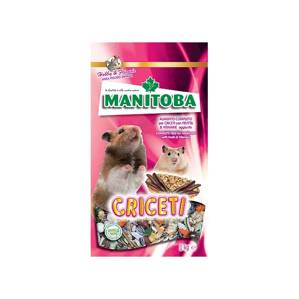 Manitoba Criceti Hamster - Премиум пълноценна храна за хамстери със зърнени храни , плодове и зеленчуци 1 кг.