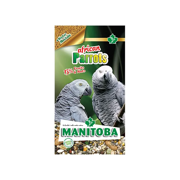 Manitoba African Parrots - Премиум пълноценна храна за африкански папагали с плодове и ядки 2 кг. 1