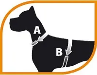 Ferplast Daytona P Large - Регулируем нагръдник за кучета с мека подложка, вратна обиколка 65-70 см, гръдна 66÷73 см./20 мм.- бежово черен 3