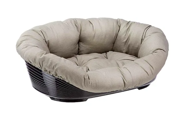 Ferplast Sofa 12 -  черно пластмасово легло за кучета 114 Х 83 Х 37 см с включен дюшек