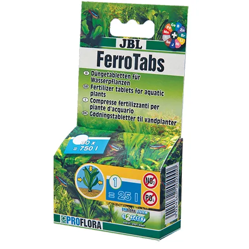 JBL Ferrotabs - Основна тор(концентрирана в разтворими таблетки), осигуряваща оптимален растеж на растенията 30 таб. 1