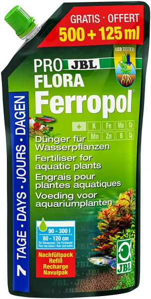 JBL FERROPOL REFILL - Течна тор за аквариумни растения с микроелементи 625 мл.