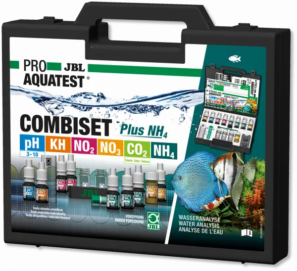 JBL PROAQUATEST COMBISET Plus NH4- Куфарче тест за определяне на най-важните водни параметри, включително амоний, в сладководни аквариуми 1