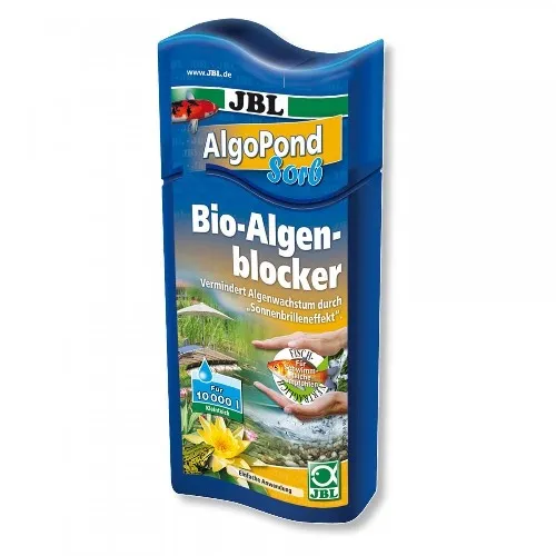 JBL AlgoPond Sorb – Препарат за пречистване на водата в езерата чрез блокиране на спектър от светлината, важен за растежа на алгаето 500 мл.