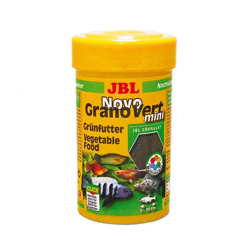 JBL NovoGranoVert mini - Основна храна за малки растителноядни рибки на гранули 100 мл.