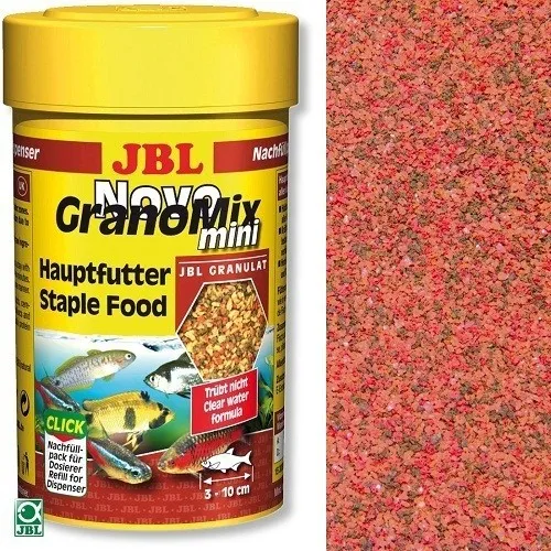 JBL NovoGranoMix mini –Храна за различни малки рибки в общ аквариум /гранули/ 100 мл.