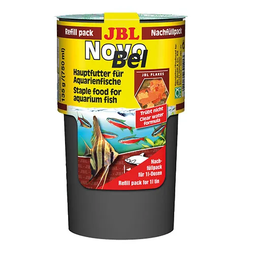 JBL NovoBel Refill - Основна храна за всички декоративни рибки на люспи,с пълнител 130 гр.