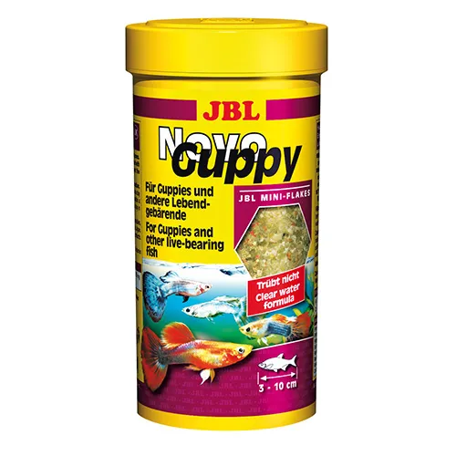 JBL Novo Guppy – Основна храна за риби Гупи, люспи 250 мл.