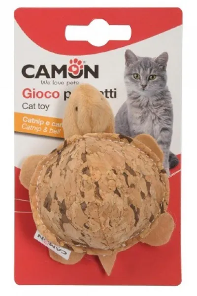 Camon Cat toy - Котешка играчка с коча билка - костенурка/ куче с камбана 1